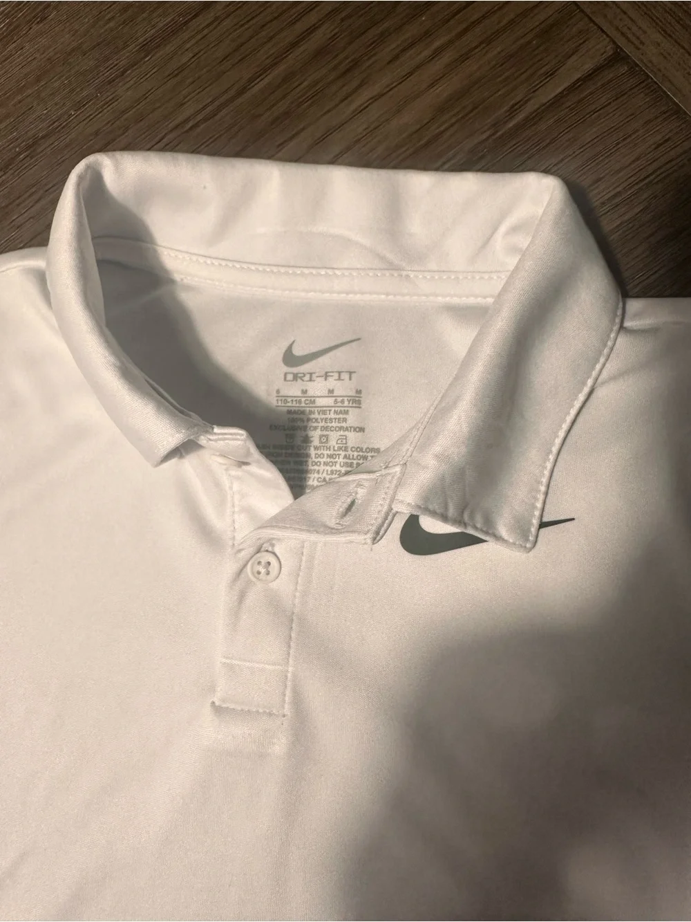 Kids/Youth Nike White Dri-FIT Polo & Olive Green Nike Shorts Set - Picture 5 of 5